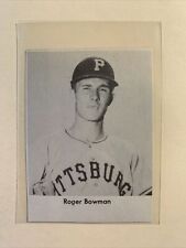 Roger Bowman Pittsburgh Pirates 1954 Baseball Vintage Pictorial Panel picture