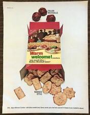 1964 Nabisco Warm Welcome Crackers Print Ad Italian Meatball Taste picture