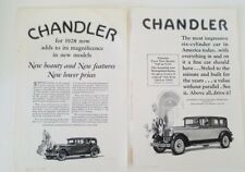 Lot two 1926 1927 Chandler Cleveland Motor Car vintage original ads picture