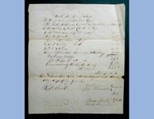 1857 antique HANDWRITTEN RECEIPT ELECTION washington co,pa BREWSTER,DAVIDSON,SM picture