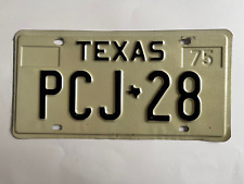 1975 Texas License Plate Natural (no stickers) 