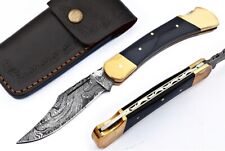 Pocket knife, Custom Handmade Damascus Blade Backlock folding knife picture