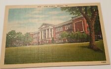 Vintage 1940s VIRGINIA postcard HIGH SCHOOL BUILDING Bristol VA middle school picture