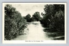 Fort Morgan CO-Colorado, Platte River, Vintage Postcard picture