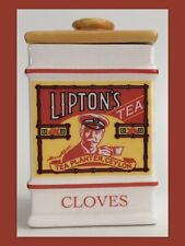 The Country Store Spice Jar Collection LIPTON'S TEA - CLOVES Jar W/Lid picture