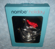 Nambe 12 Days Christmas THREE FRENCH HENS Ornament Silver & Gold Alloy NIB picture