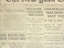 1917 JULY 20 NEW YORK TIMES - DRAFT DRAWING PLAN IS CHANGED - NT 9318 picture