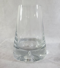 Krosno Poland Controlled Bubble Glass Vase Tapered MCM 7.25