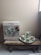 10 Piece Madison & Max Home Miniature Tea Set  Holly and Berry Design New In Box picture