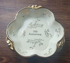 VTG-PEARL CHINA-50th  22KT Hand Decorated Nut Candy Dish Bowl Server picture