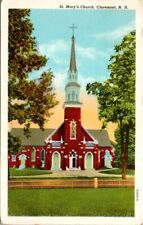 Vintage Postcard St. Mary's Church Claremont NH New Hampshire 1954          N072 picture