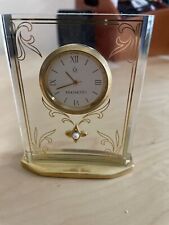 Vintage Mikimoto Pearl  Resin & Gilt Mantel Clock 9cm Has Battery, JPN Import picture