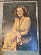TALLULAH BANKHEAD original color portrait SUNDAY NEWS 6/3/45 OLD HOLLYWOOD RARE picture