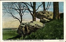 Mediation Rock Mary Washington Fredericksburg VA Postcard 1945 Post Marked Linen picture