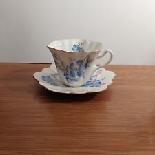 Vintage Crown Mark bone china Cup & Saucer made in England with Blue Rosehip picture