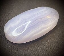 Blue Lace Agate Palm Stone 26 Grams picture