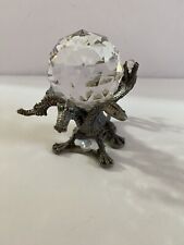Pewter 7 Head Dragon Holding Large Crystal 1986 Ral Partha Pewter PP807 Flaw? picture