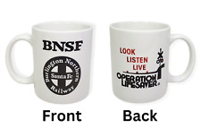 BNSF Burlington Northern Santa Fe Railway Railroad Coffee Cup Look Listen Live picture