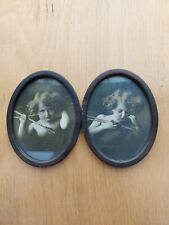 Antique Photograph and Frame: Cupid Asleep and Cupid Awake picture