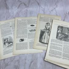 Huge Lot of Original Assorted Small Engravings From 1857 Godey's Book TH9-MG1 picture