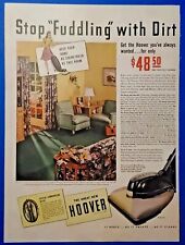 1941 Hoover Vacuum Vintage 1940's Magazine Print Ad STOP Fuddling with Dirt picture