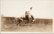 Man on Bucking Horse Rodeo Salinas CA Tryout ?? A. Walker RPPC Postcard F17 picture