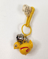 Vintage 1980s Plastic Bell Charm Bird For 80s Necklace picture