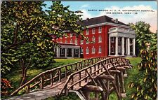 Des Moines IA-Iowa, Rustic Bridge, Hospital, Outside, Vintage Postcard picture