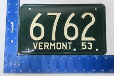 1953 53 VERMONT VT LICENSE PLATE TAG #6762 NICE 4 FOUR DIGIT picture