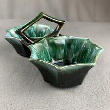 Blue Mountain Pottery Double Relish Candy Dish Tray Caddy picture
