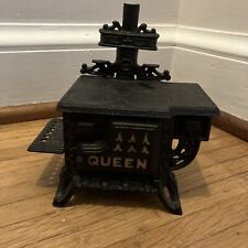 Vintage Queen Stove Cast Iron Coin Bank picture