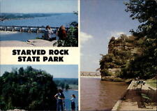 Illinois Utica Starved Rock formation State Park multiview ~ postcard sku657 picture