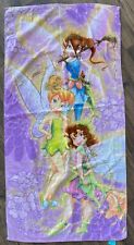 Vintage ~ Disney FARIES Beach Towel ~ Tinkerbell ~ Purple, 100% Cotton, Classic picture