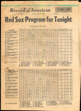 Boston RECORD AMERICAN Red Sox Program Scorecard cover issue 5/18 1968 picture