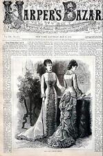 Harper's Bazar Newspaper 5-31-1879 VICTORIAN LADIES HOUSE SUMMER DRESSES FASHION picture