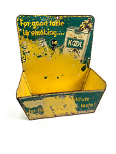 vtg 40s 50s Kool Menthol Cigarettes Advertising Sign Basket Shelf Penguin Litho  picture