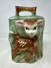 Rare American Bisque Ungemach Fawn Deer Cookie Jar picture