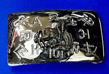Rodeo Cowboy Belt Buckle With Ranch Branding Symbols By Chambers Belt Co. picture