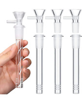 4Pack  3.25inch Hookah Water Pipe Glass Bong Downstem with 14mm Male Bowl picture