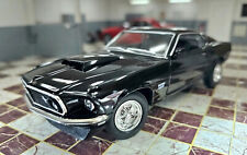 WELLY 1969 FORD MUSTANG BOSS GT FASTBACK 429 BLACK 1/24 DIECAST MODEL picture