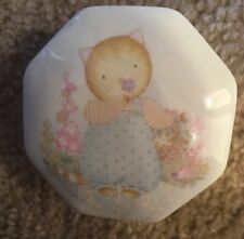 Special Gifts Crowning Touch Ceramic Kitty cat trinket dish w/ lid picture