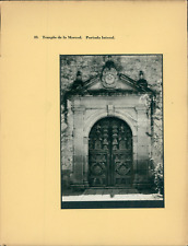 Enrique Cervantes, Mexico, Temple of Merced. Vintage Silver Side Cover  picture