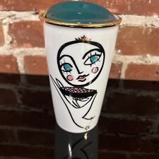  2015 STARBUCKS BLUSHER FACE IN COMPACT MIRROR CERAMIC TUMBLER DOT COLLECTION picture