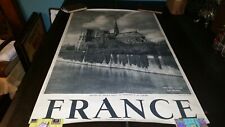 France Notre-Dame De Paris B&W Vintage Original Poster  Pub. French Government picture