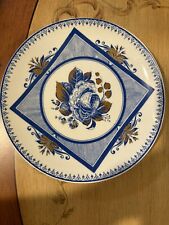 LFZ Vintage Porcelain Decorative Blue Wall Plate 