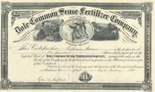 Dole Common Sense Fertilizer Co. - Stock Certificate - Cattle, Horses & Meat Pac picture