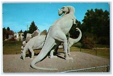 c1950 Dinosaur Group Utah Field House History State Park Vernal Utah UT Postcard picture