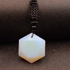  Natural Opal Crystal Hand Carved Gemstone Healing Chakra Hexagram Star Pendant picture