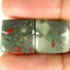 Blood stone Matched Pair Oval Pear Fancy Cushion Cab Natural Loose Gemstone PK42 picture