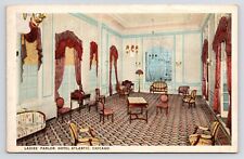 c1920s Ladies Parlor Room~Hotel Atlantic Chicago Illinois ILL Antique Postcard picture